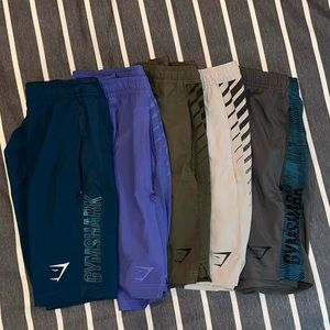 5 Pair of Shorts Gymshark 5 inches Size XL